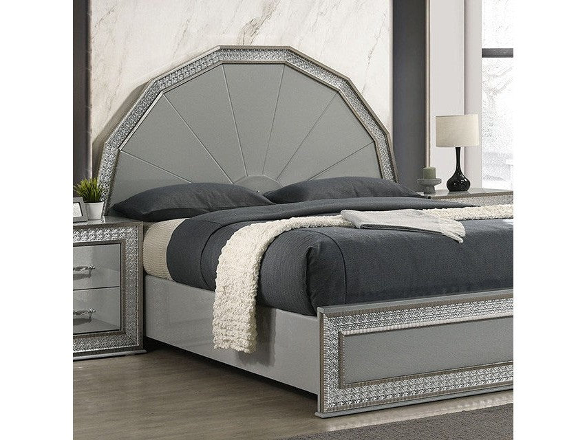 Cassiopeia Metallic Gray Eastern King Bed