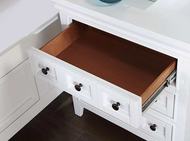 Castile White Nightstand w/ USB