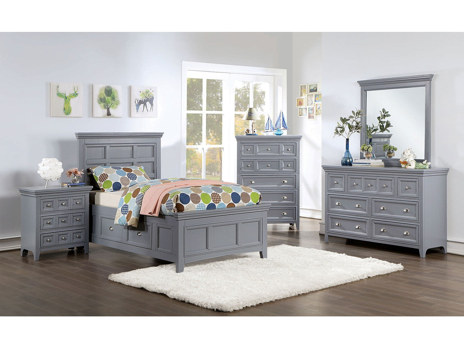 Castlile Gray 4 Pc. Twin Bedroom Set