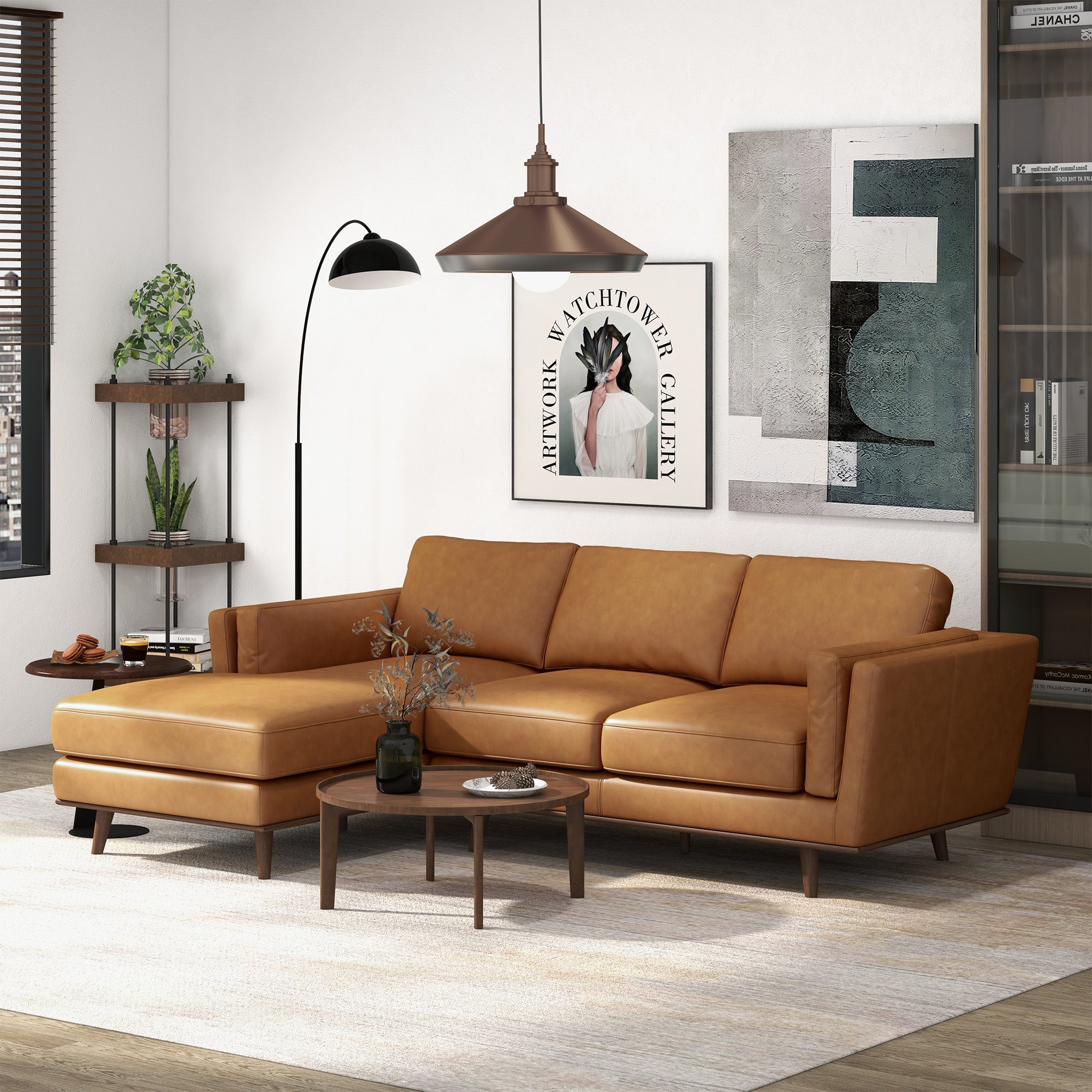 Chase Genuine Leather Sectional Left Facing