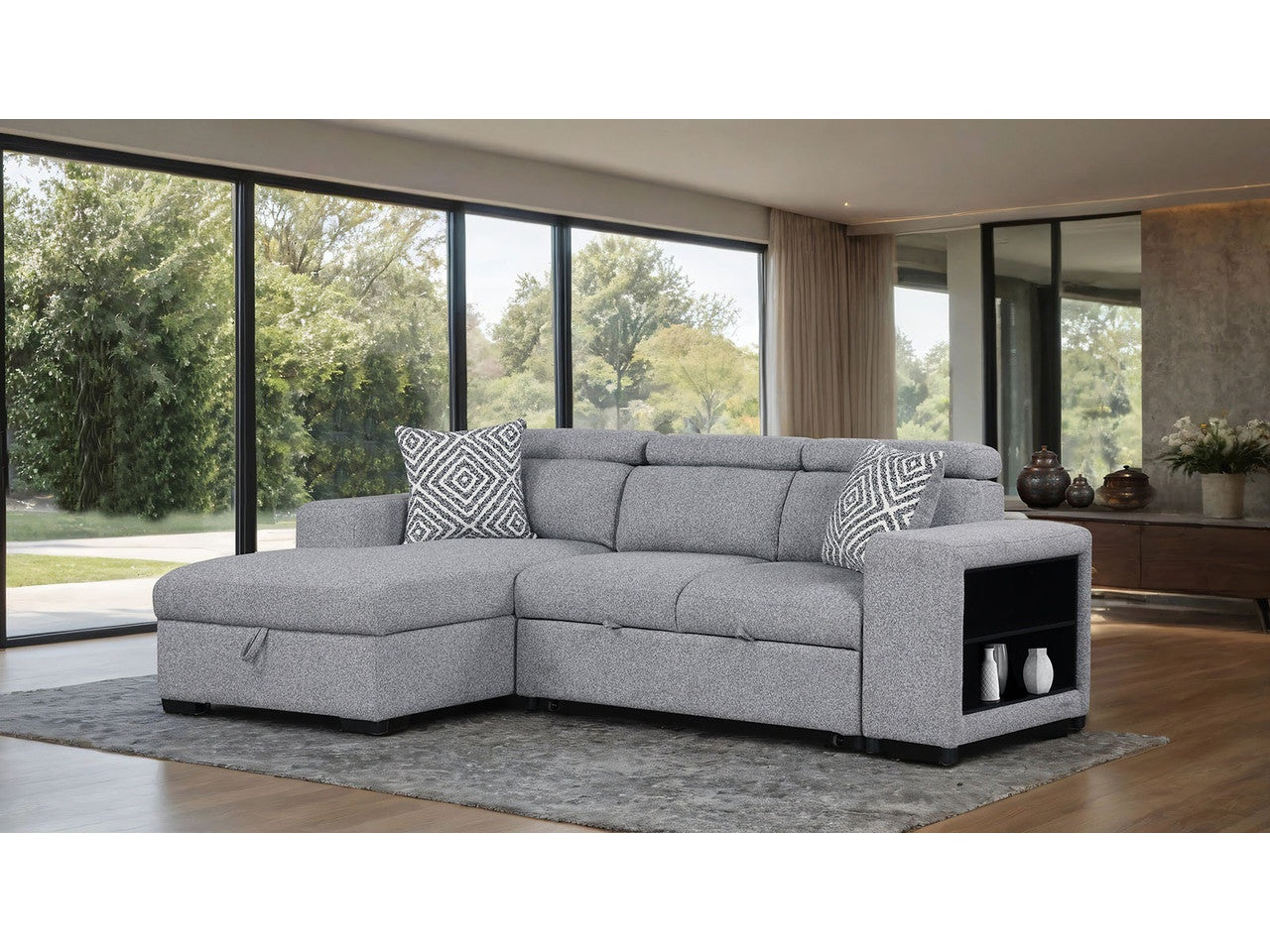Chatteris Gray Left-Chaise Sectional