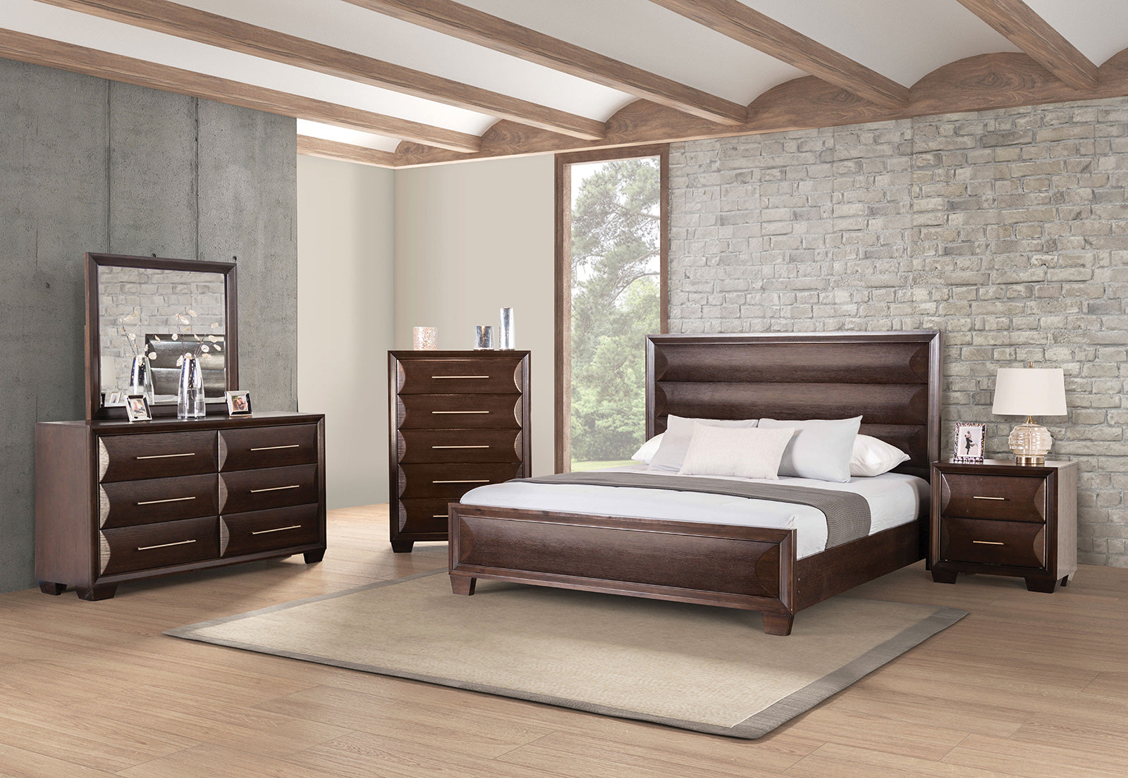 Chemnitz Espresso Eastern King Bed