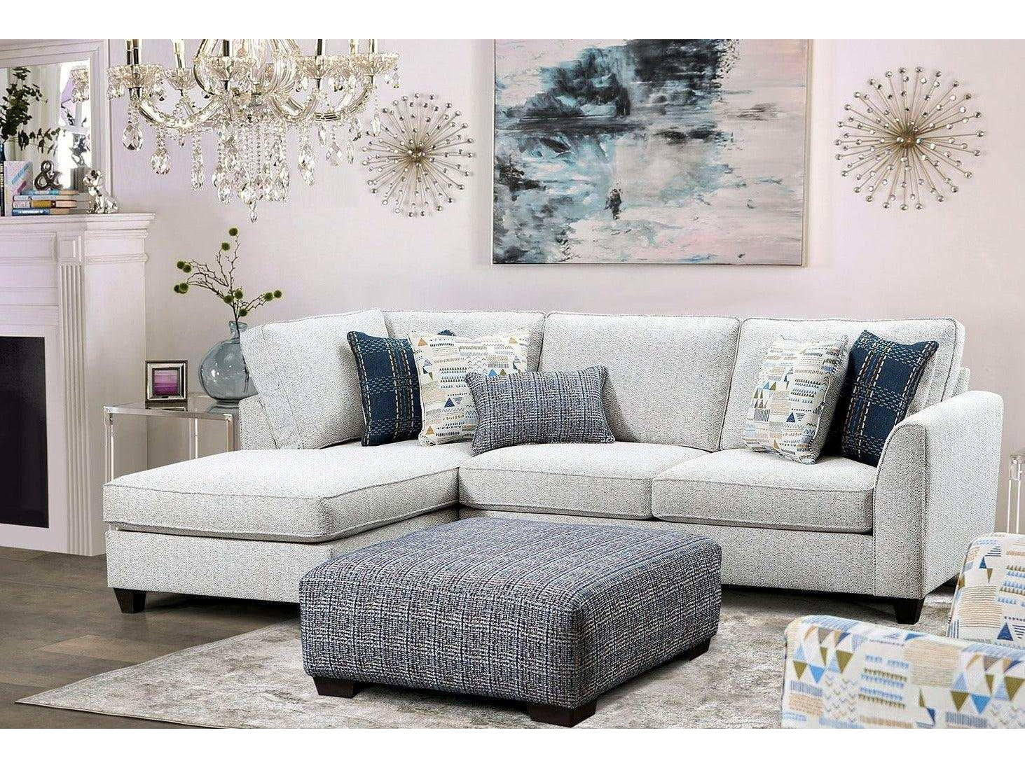Chepstow Cream L Shape Sectional Sofa