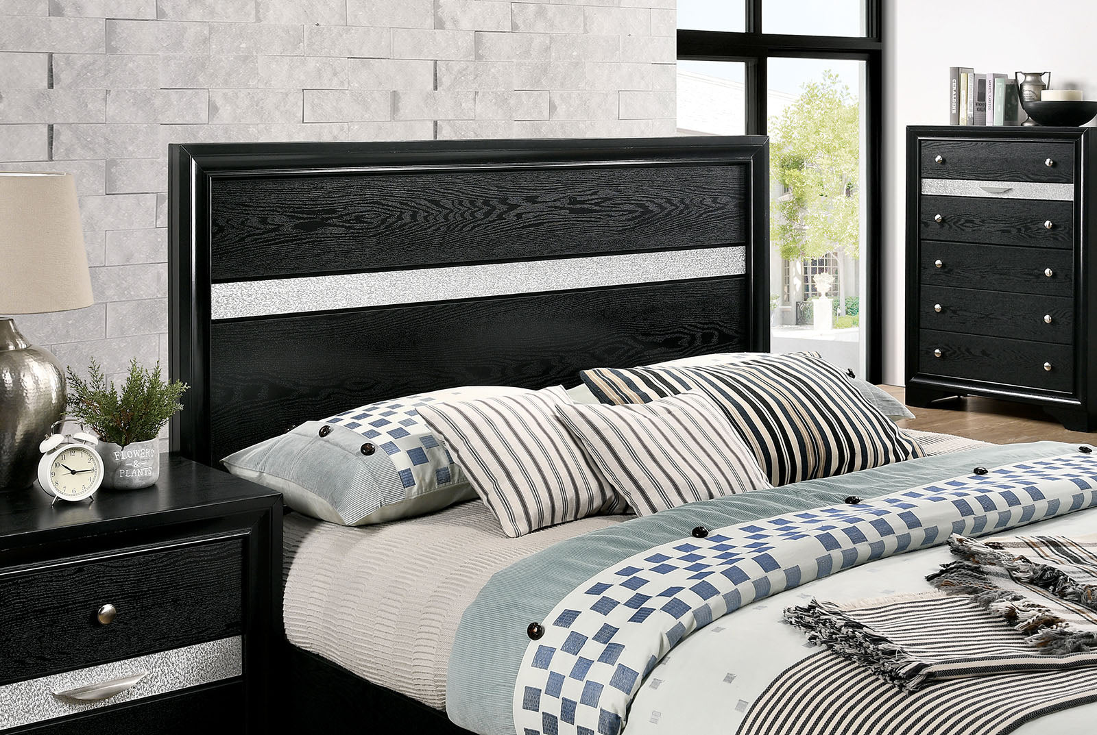 Chrissy Black 4 Pc. Queen Bedroom Set