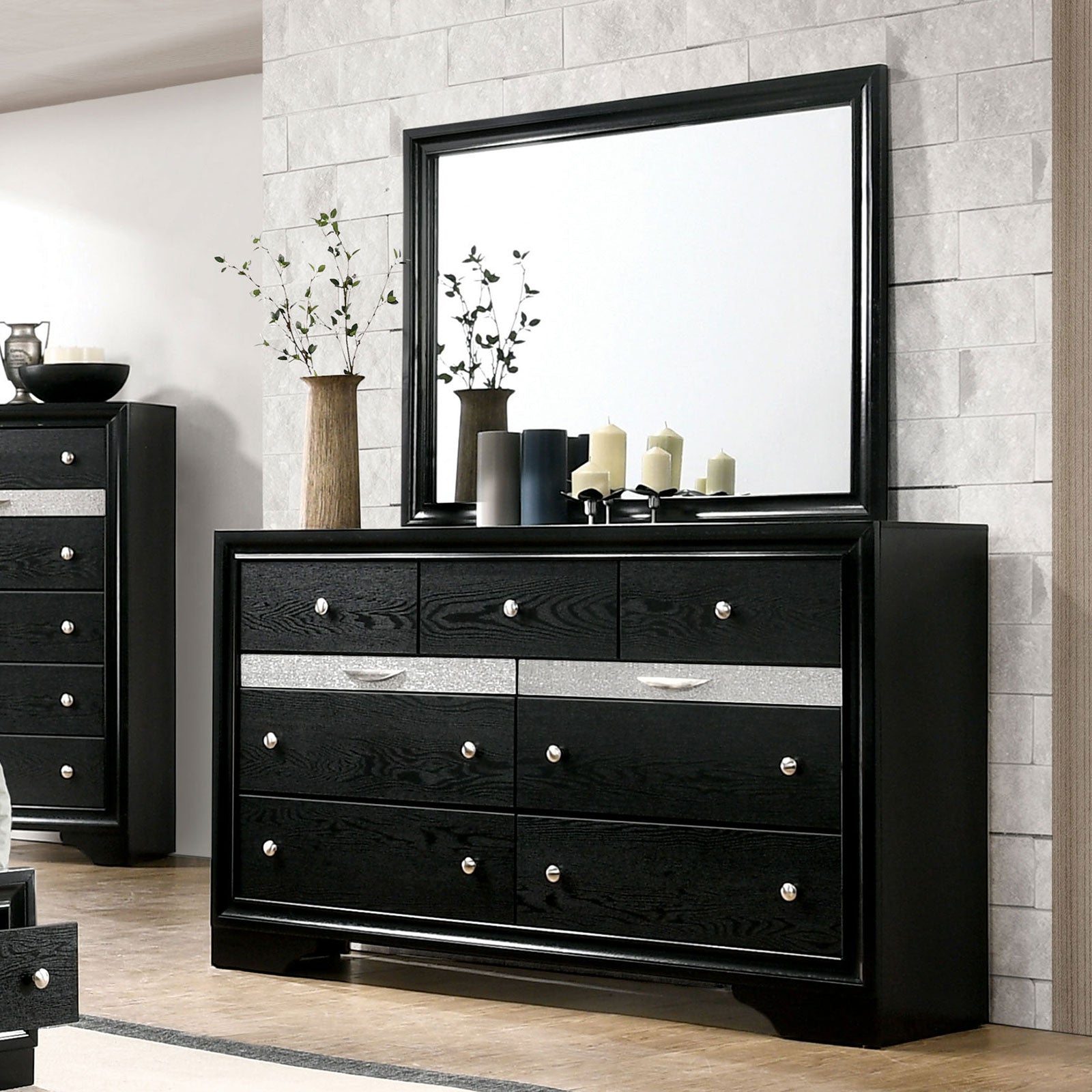 Chrissy Black 4 Pc. Queen Bedroom Set