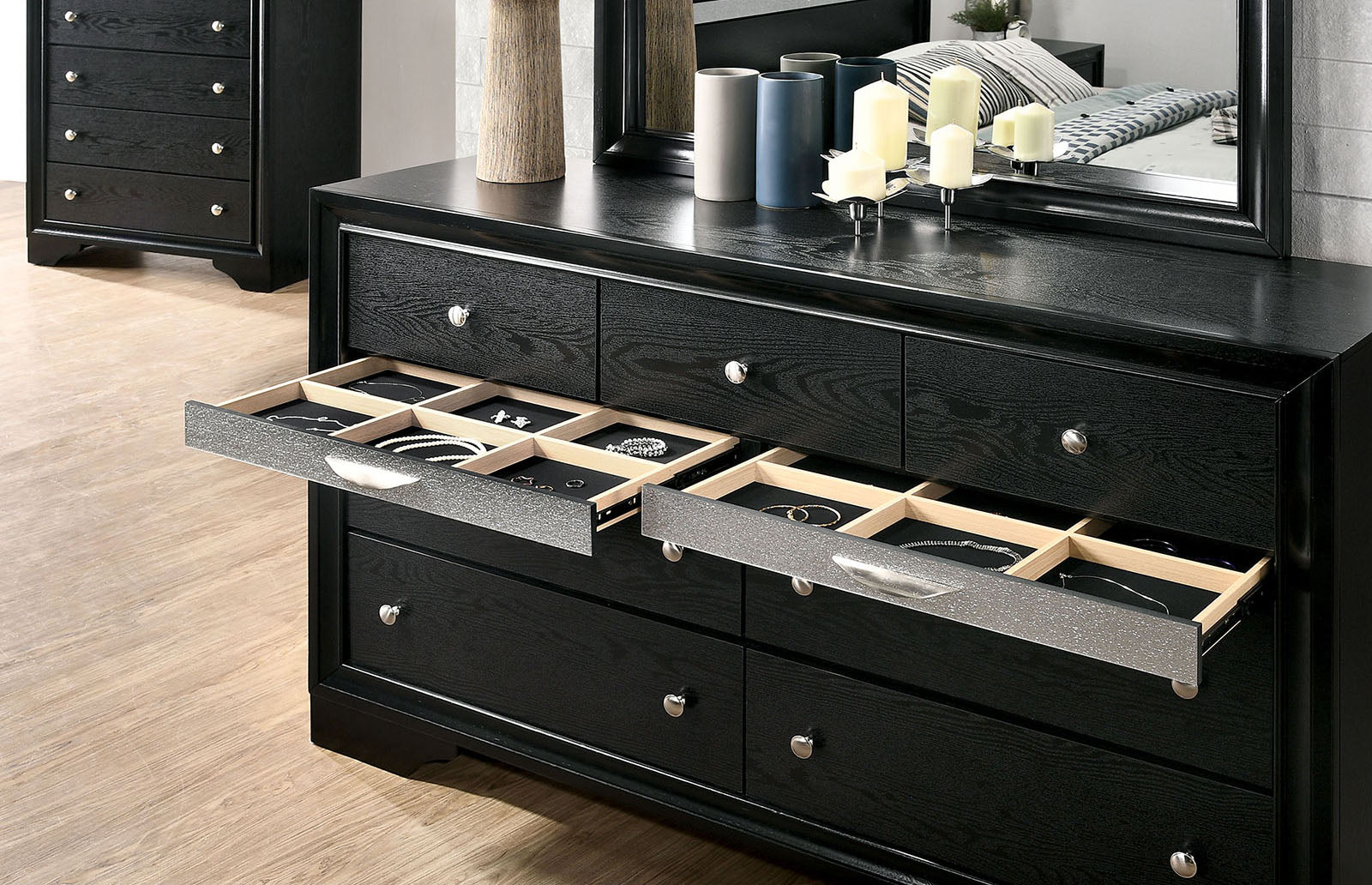 Chrissy Black 4 Pc. Queen Bedroom Set
