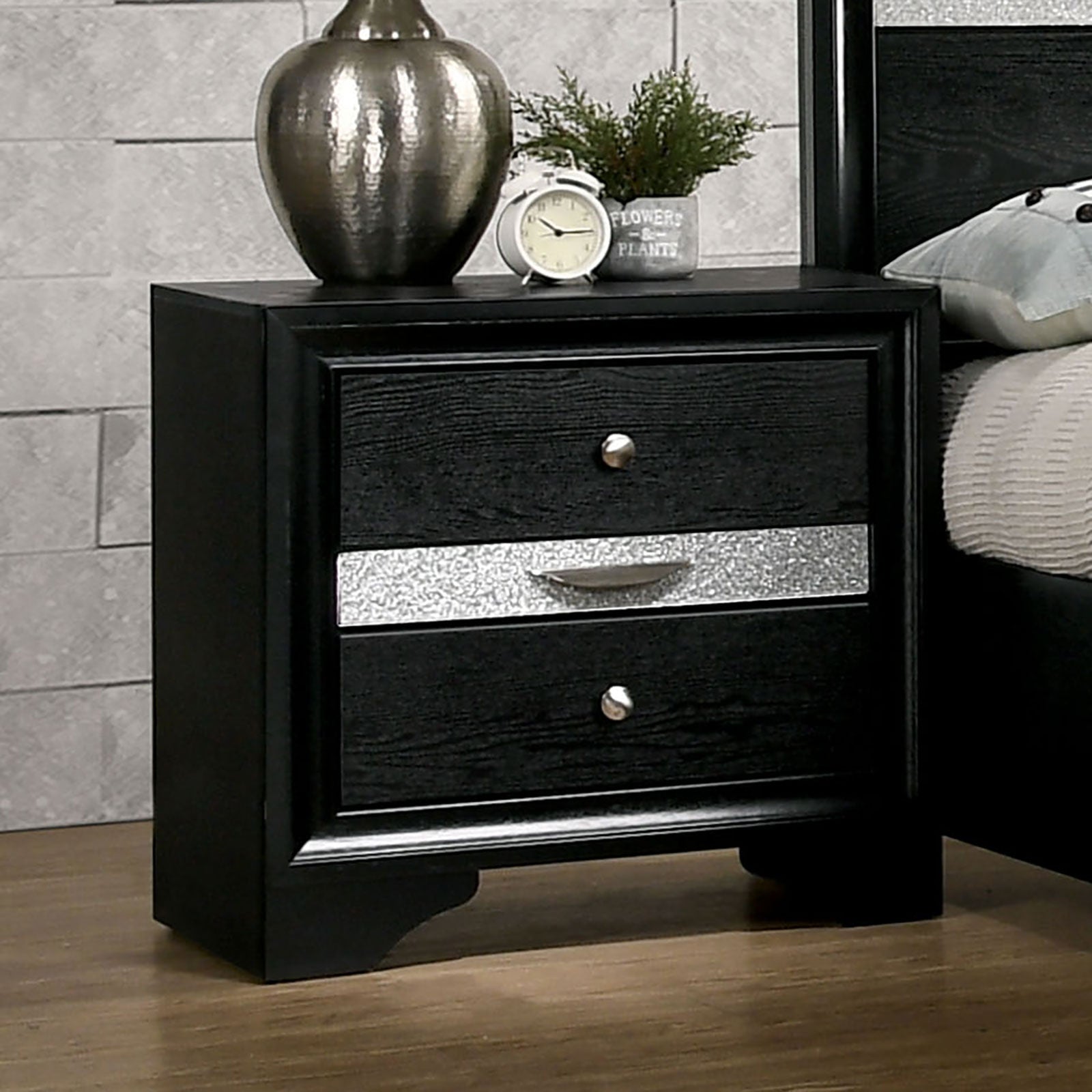 Chrissy Black 4 Pc. Queen Bedroom Set