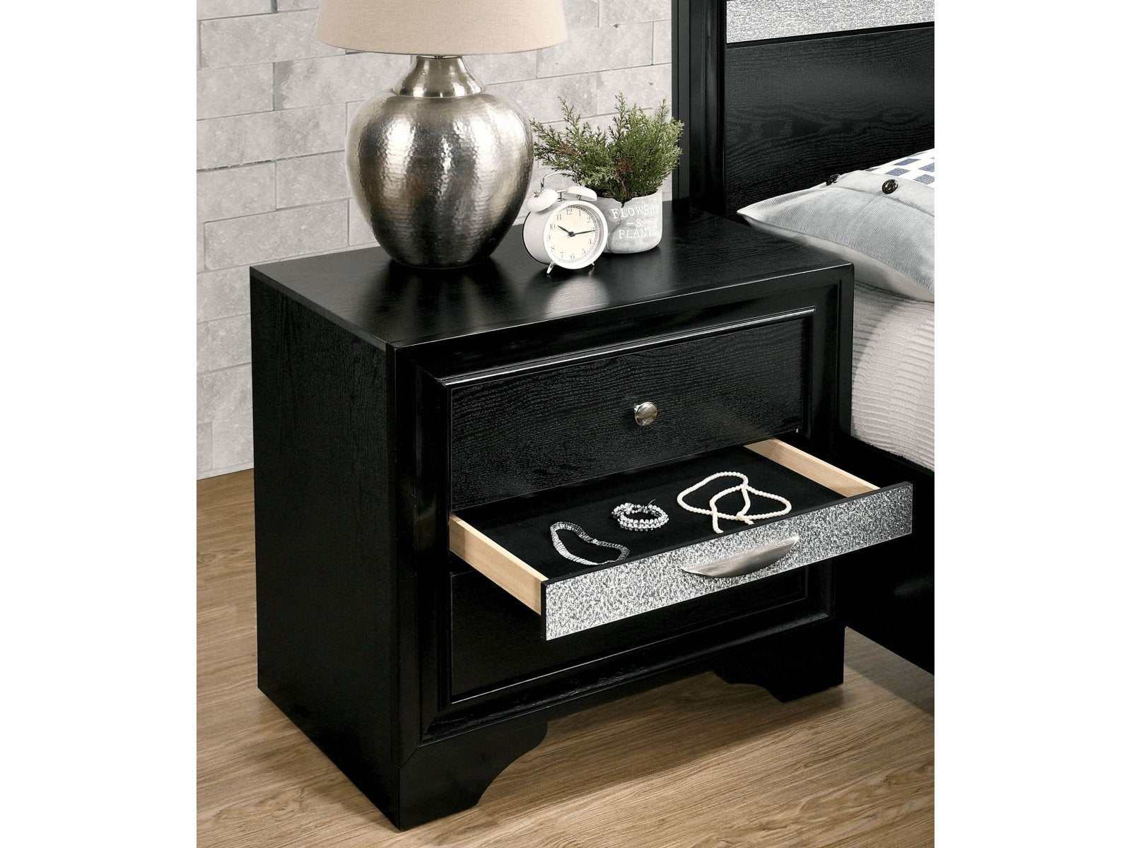 Chrissy Black Nightstand