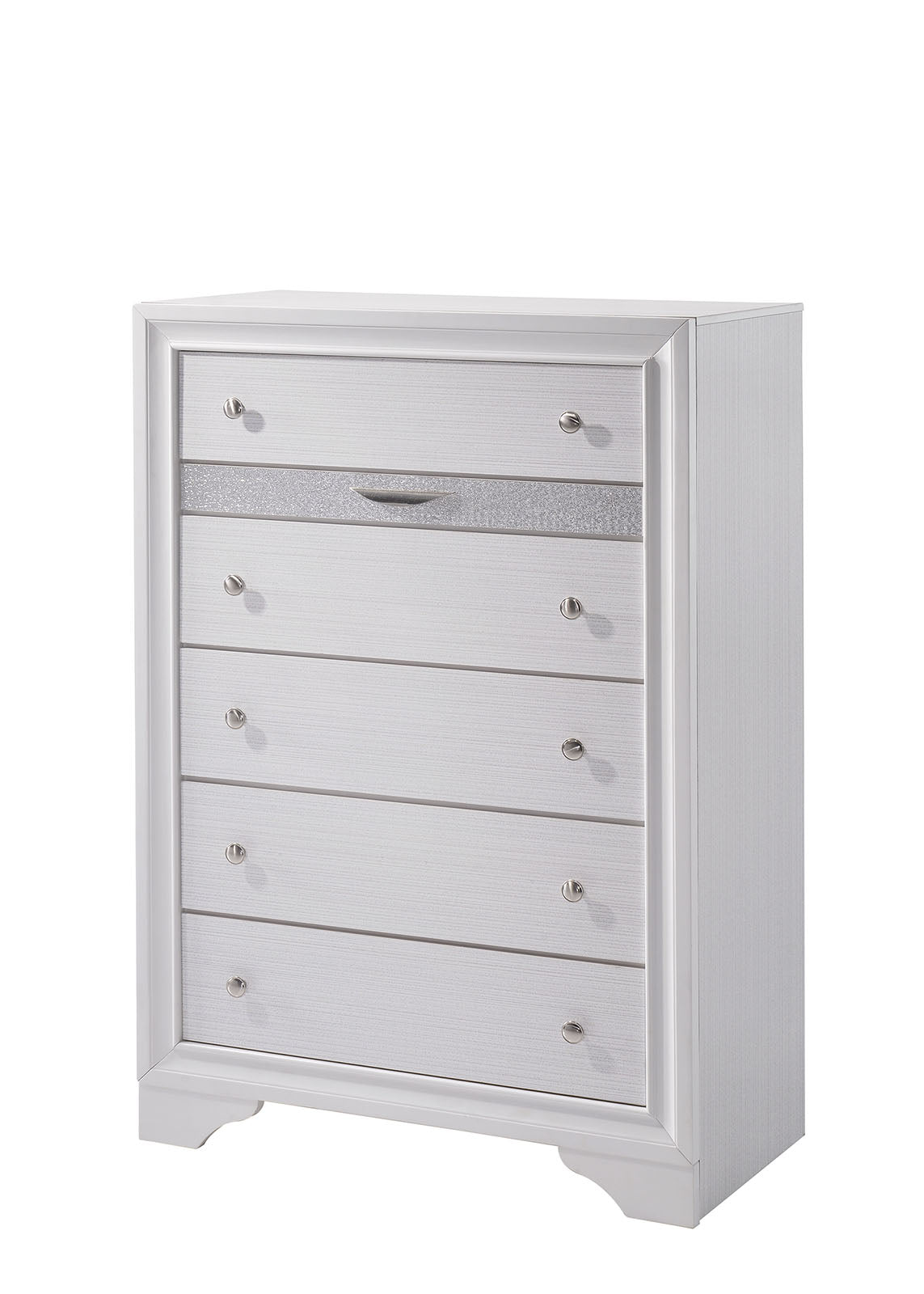Chrissy White 5 Pc. Queen Bedroom Set w/ Chest