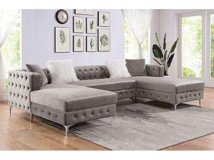 Ciabattoni Gray U Shape Sectional Sofa