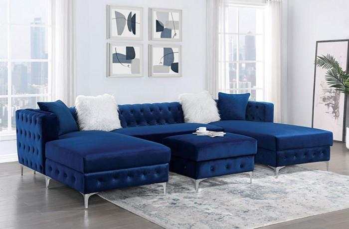 Ciabattoni Navy U Shape Sectional Sofa