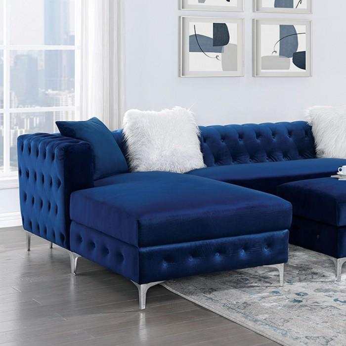 Ciabattoni Navy U Shape Sectional Sofa