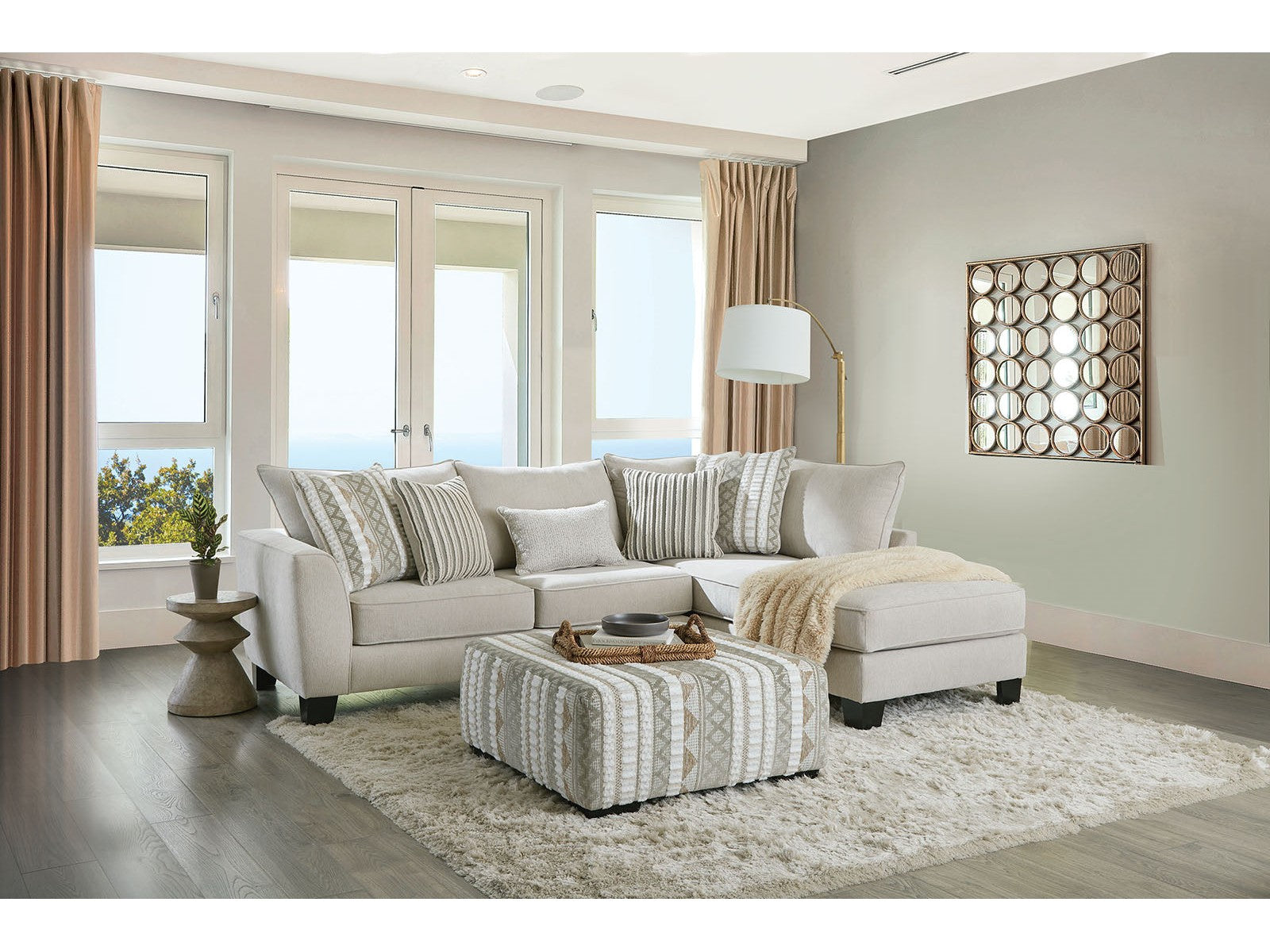 Clapham Beige/Ivory Sectional