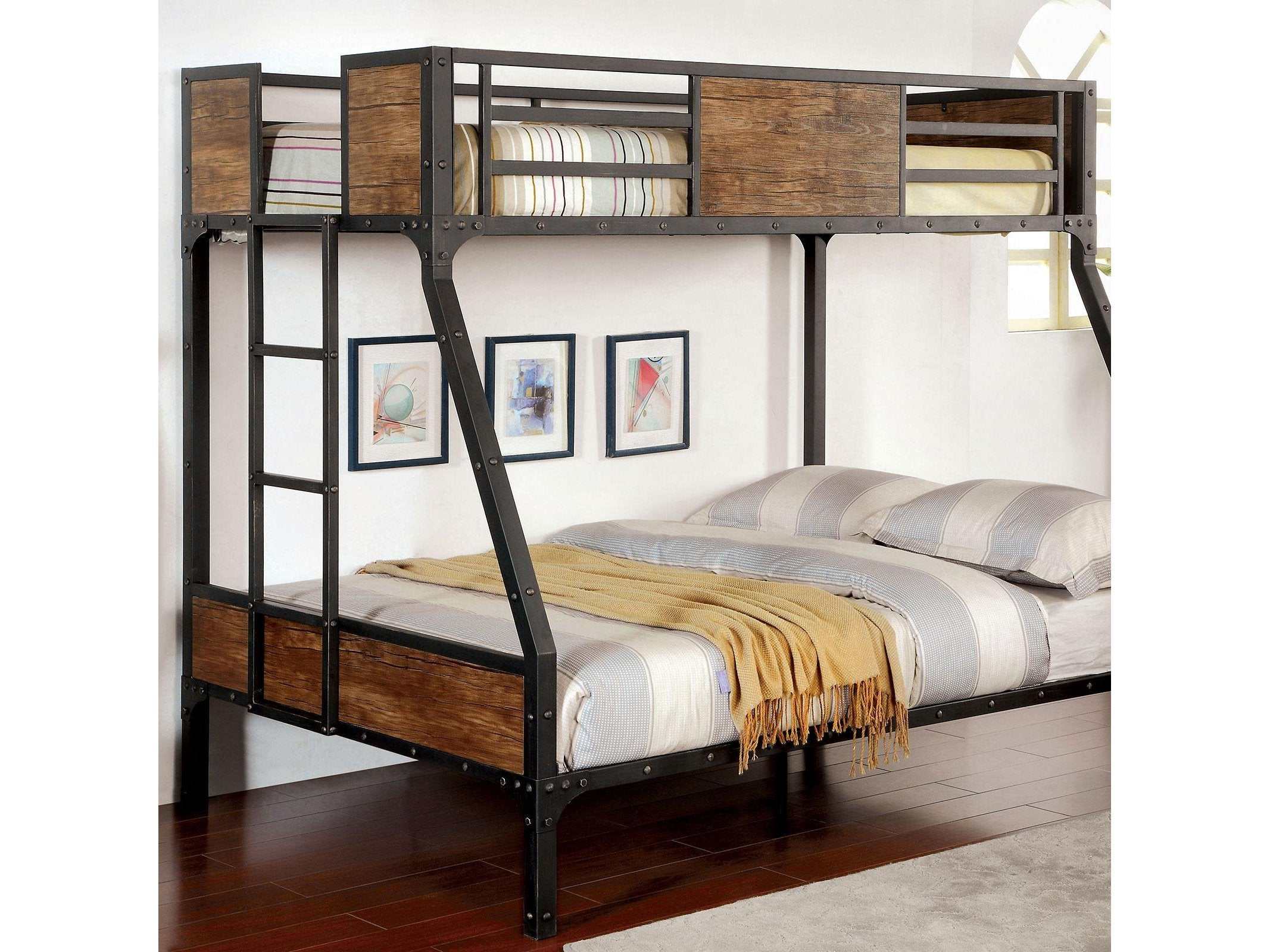 Clapton Black Twin/Full Bunk Bed