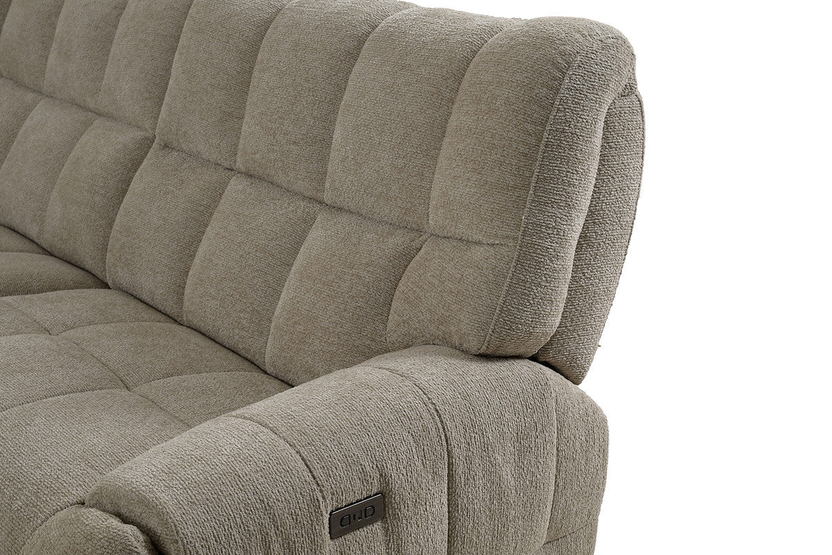 Clemens Beige Power Sectional