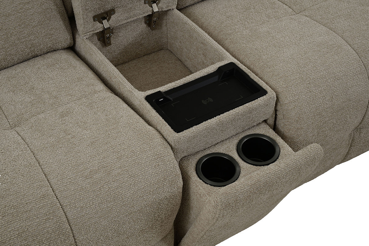 Clemens Beige Power Sectional
