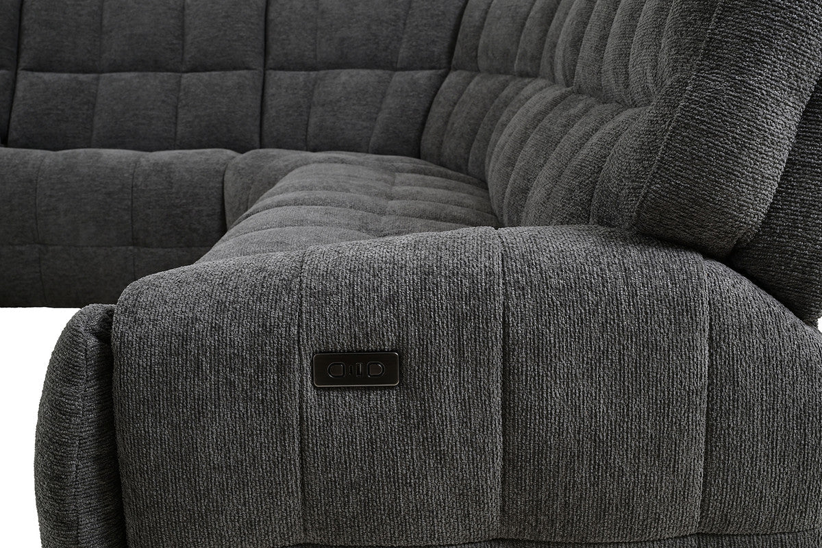 Clemens Dark Gray Power Sectional