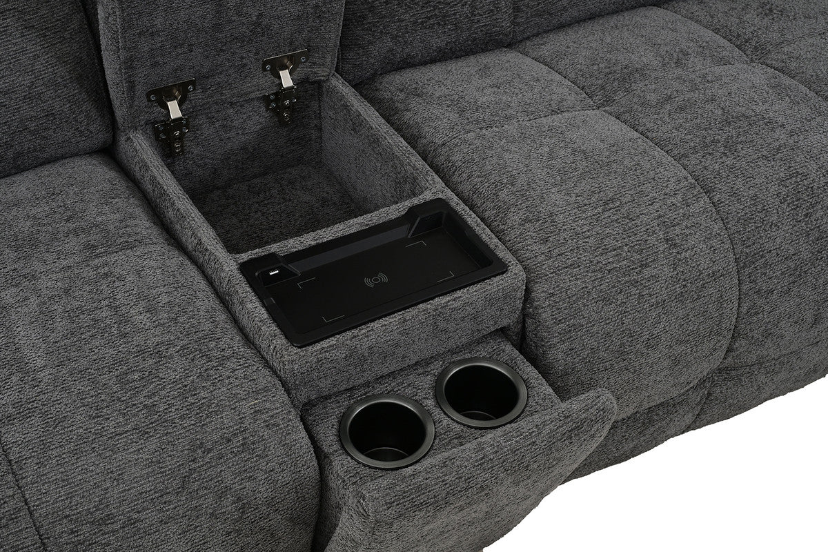 Clemens Dark Gray Power Sectional