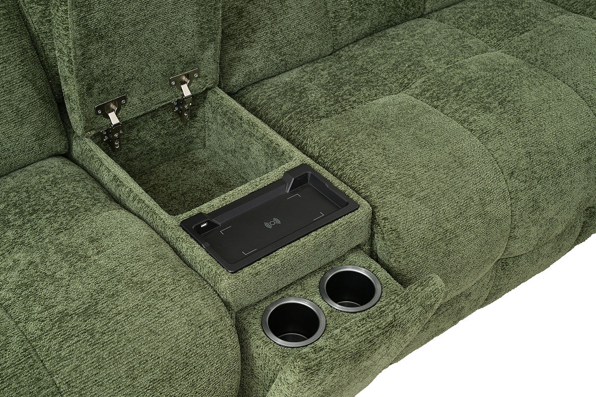 Clemens Jade Green Power Sectional