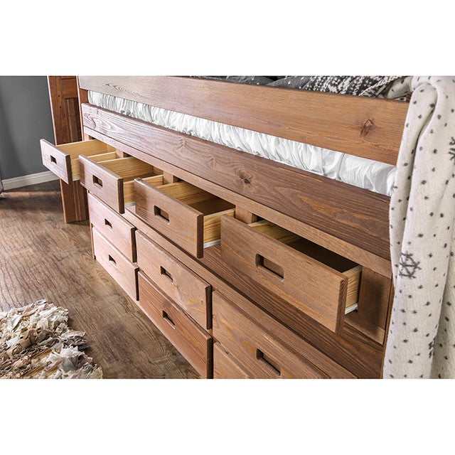 Cleo Mahogany Twin Captain Bed