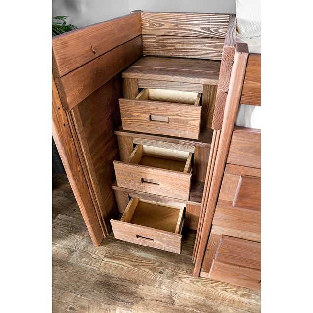 Cleo Mahogany Twin Captain Bed