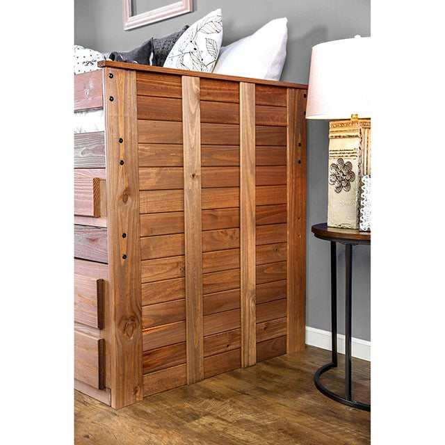 Cleo Mahogany Twin Captain Bed