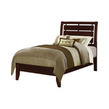 Serenity Twin Panel Bed with Cut-out Headboard Rich Merlot