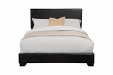 Conner Twin Upholstered Panel Bed Black