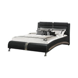 Havering Contemporary Black and White Upholstered Queen Bed