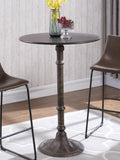 Rustic Dark Russet and Antique Bronze Counter Height  Table