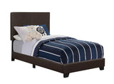 Dorian Upholstered Twin Bed Brown