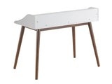 Percy 4-Compartment Writing Desk White and Walnut