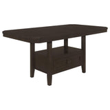 Prentiss Extendable Rectangular Counter Height Table With Butterfly Leaf Cappuccino