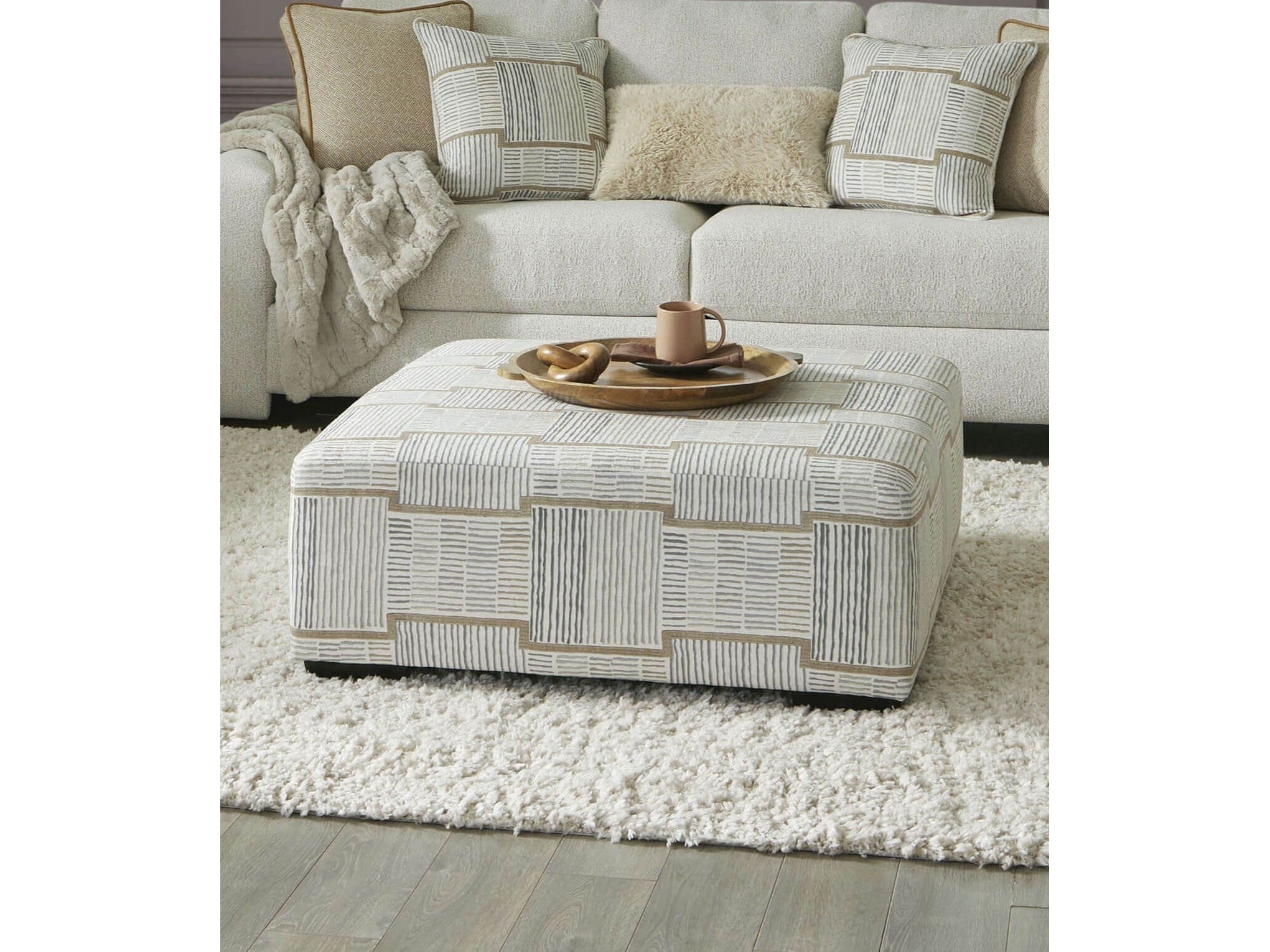 Cochrane Beige Ottoman