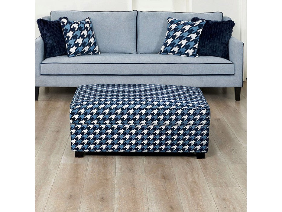 Colindale Gray/Blue Ottoman