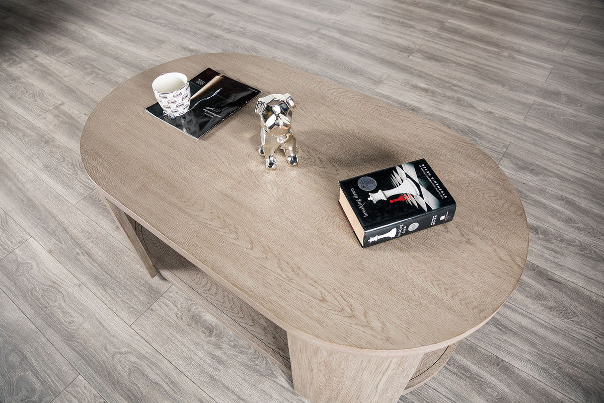 Conisbrough Oak Oval Cocktail Table