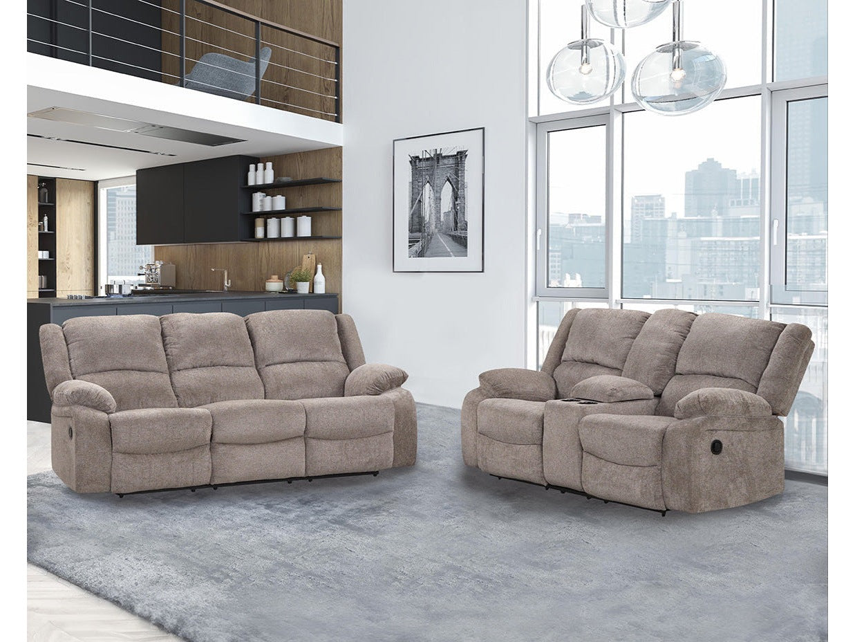 Cosimo Mocha 2 Piece Reclining Living Room Set
