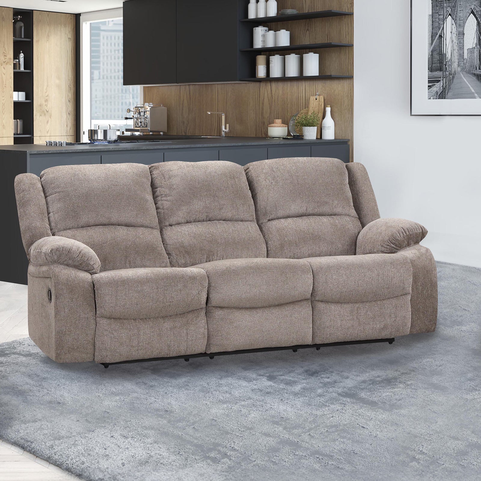 Cosimo Mocha 2 Piece Reclining Living Room Set