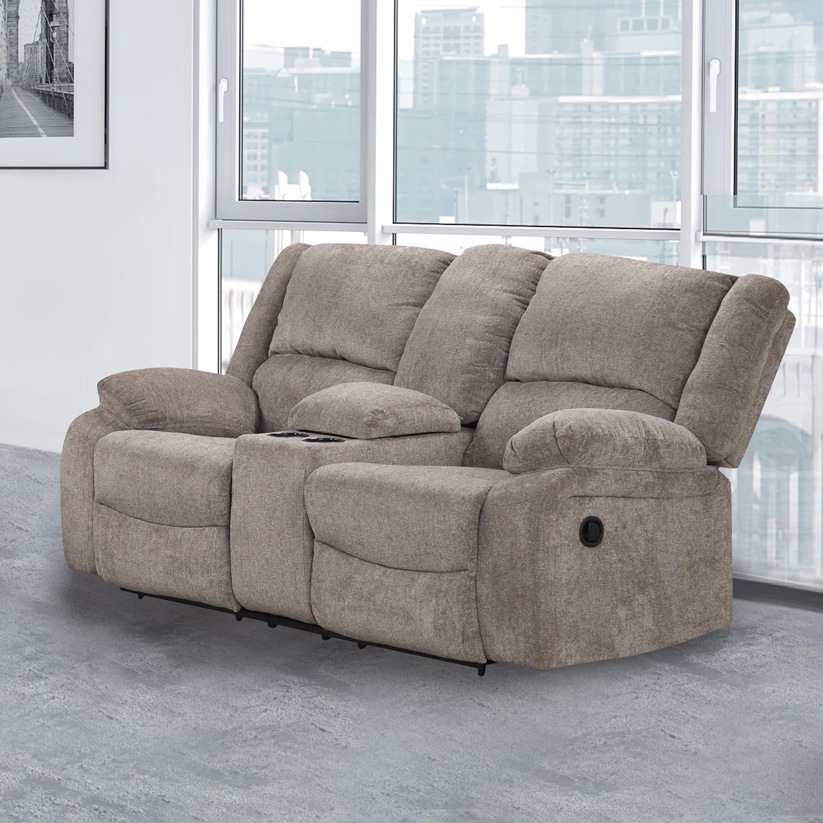 Cosimo Mocha 3 Piece Reclining Living Room Set