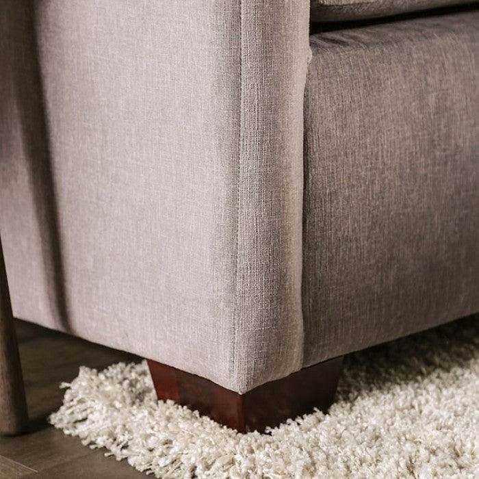 Cramlington Light Gray L Shape Sectional Sofa