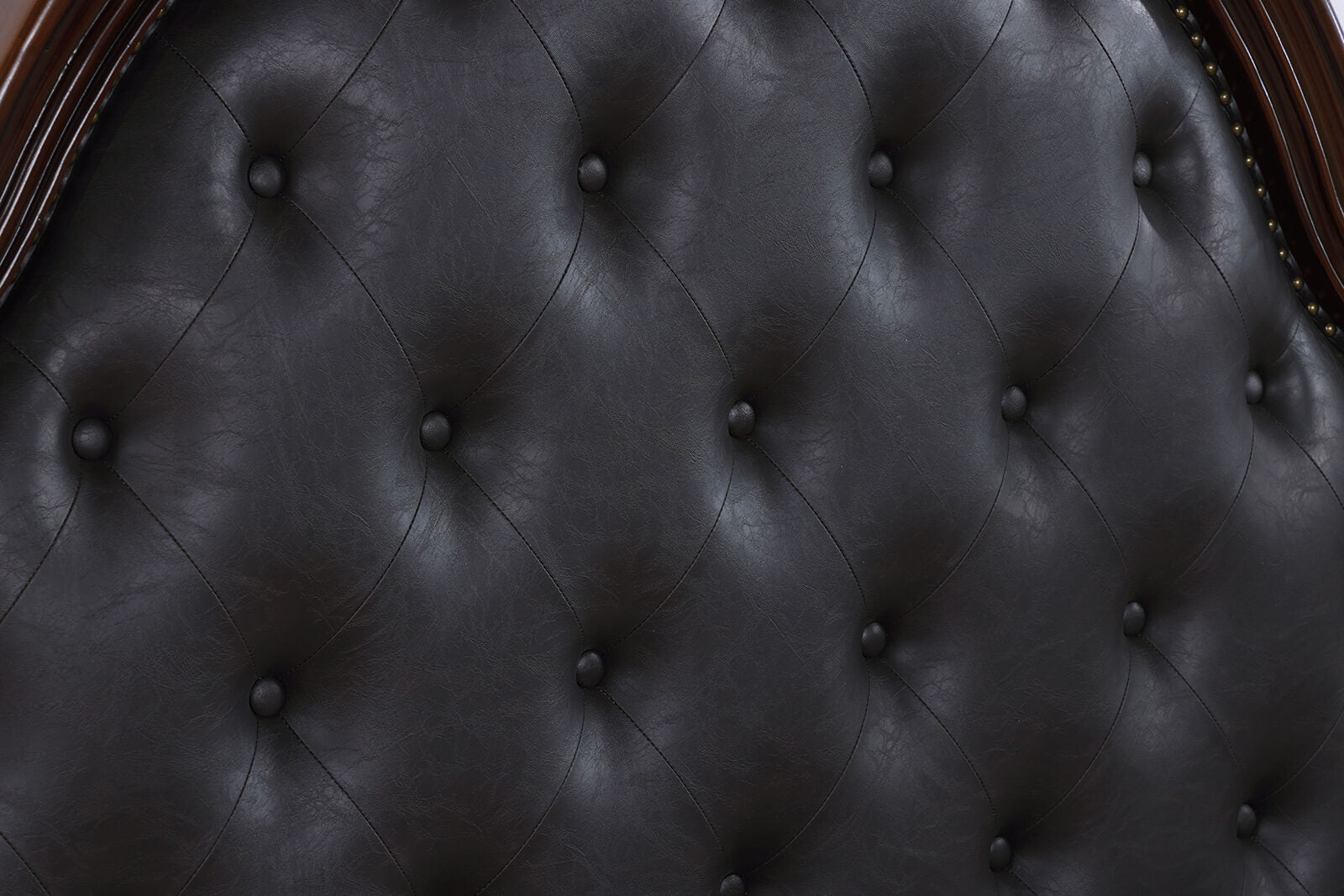 Cremona Dark Cherry E.King Bed Leatherette