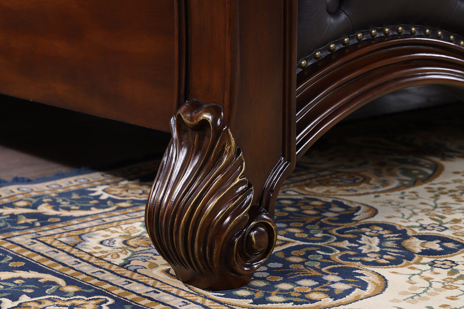 Cremona Dark Cherry E.King Bed Leatherette