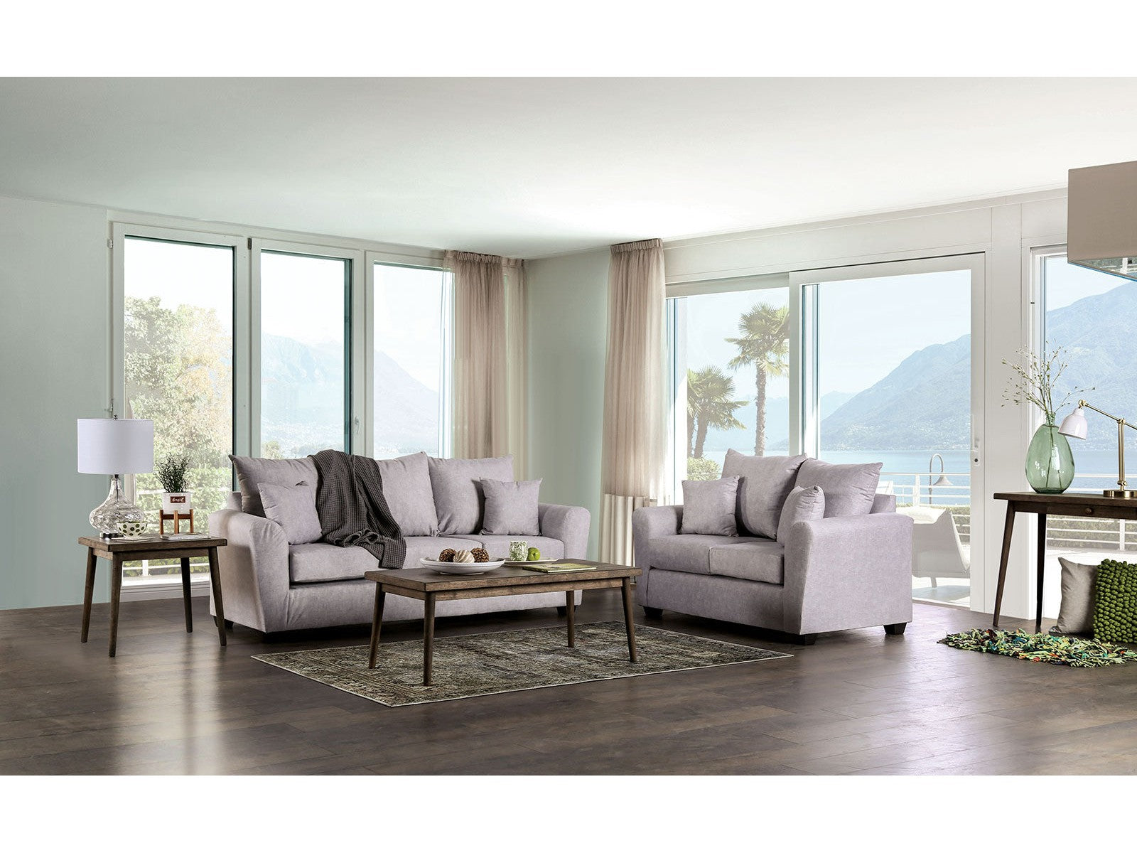 Croydon Light Gray Sofa & Loveseat