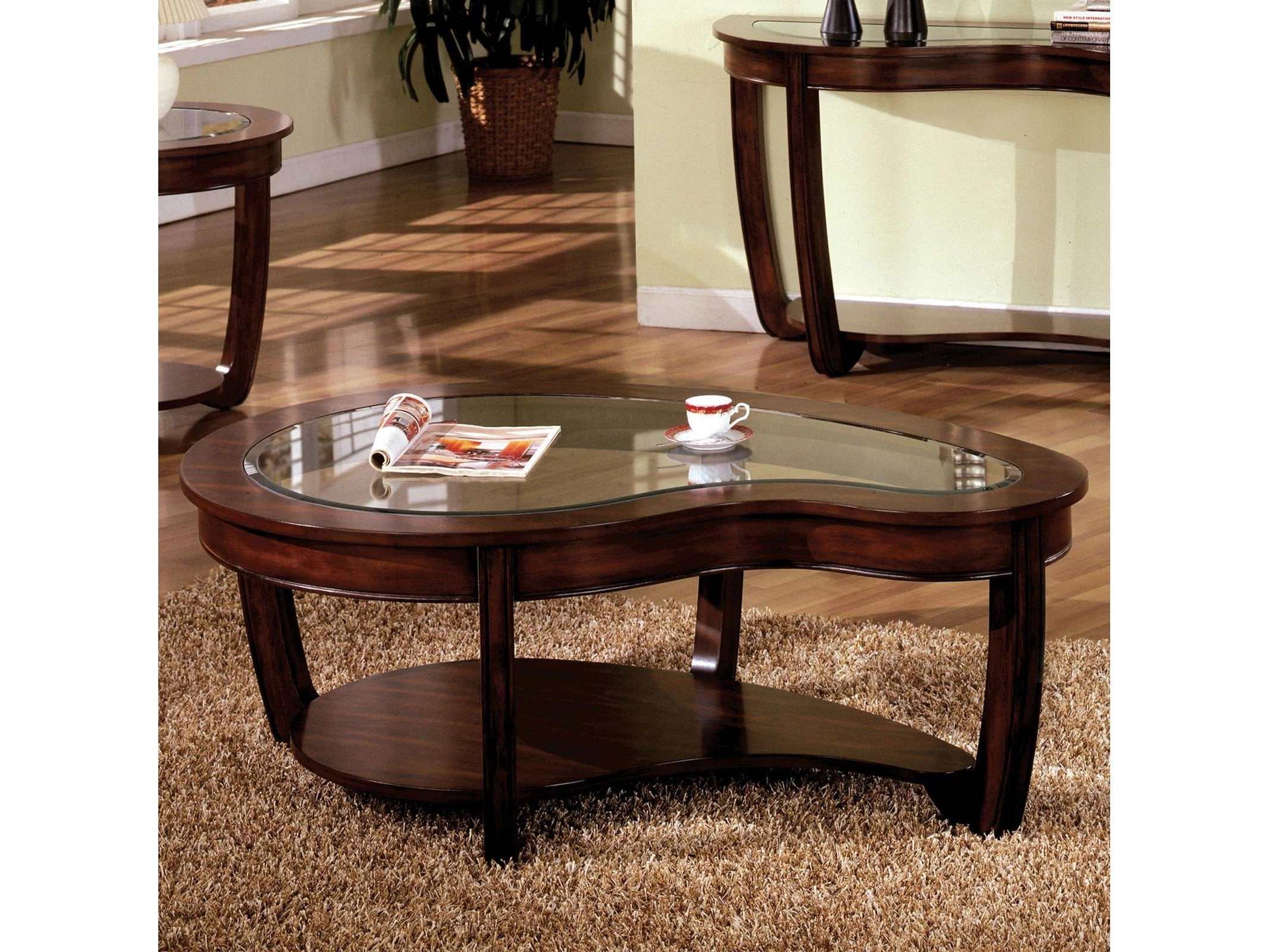 Crystal Falls Dark Cherry Coffee Table