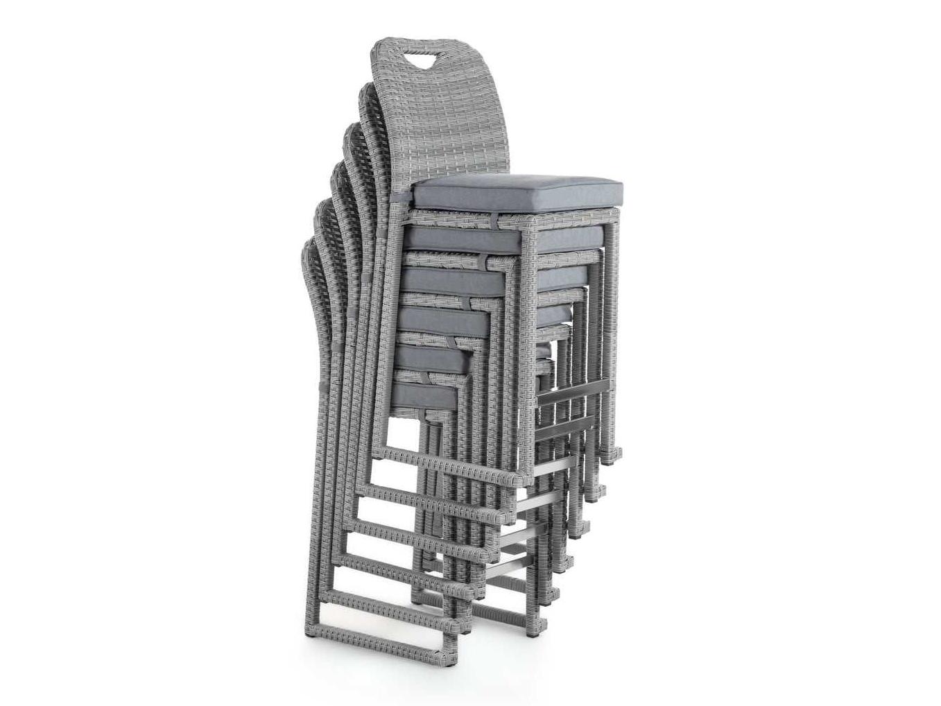 Cyprus Gray Outdoor Bar Chair (Set of 6)