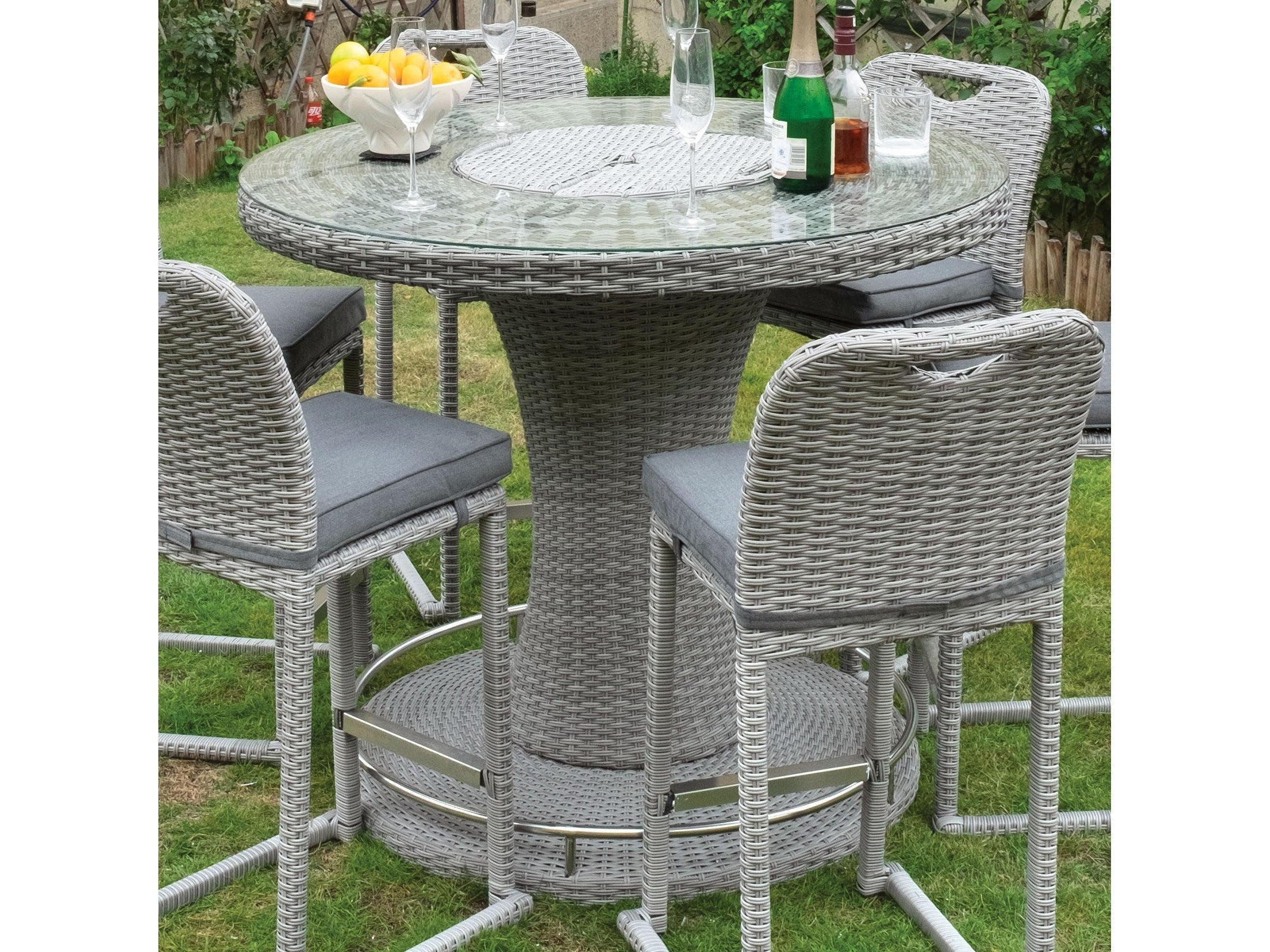 Cyprus Gray Outdoor Bar Table
