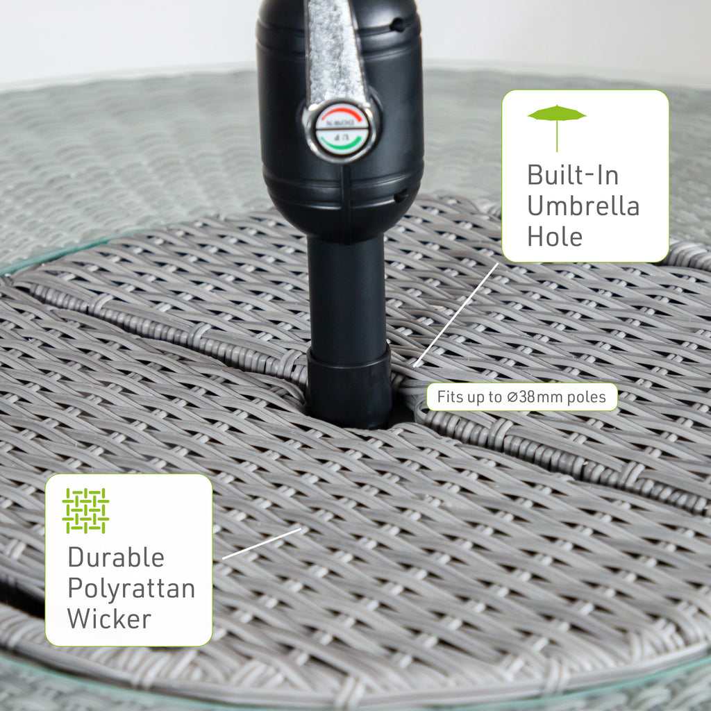 Cyprus Gray Round Outdoor Table Premium