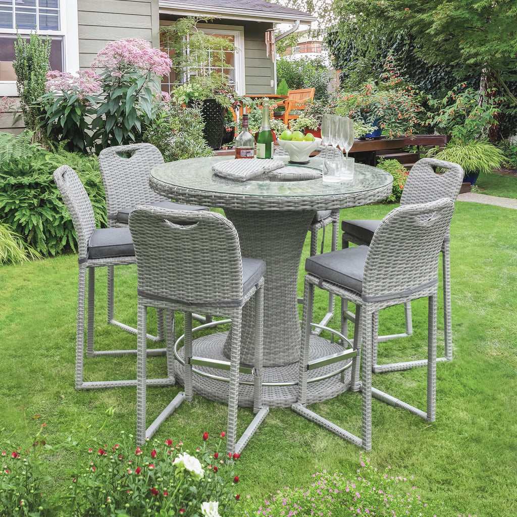 Cyprus Gray Round Outdoor Table Premium