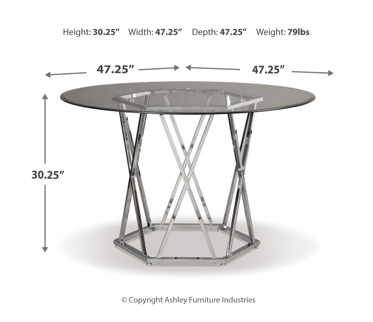 Madanere Round Dining Room Table Set