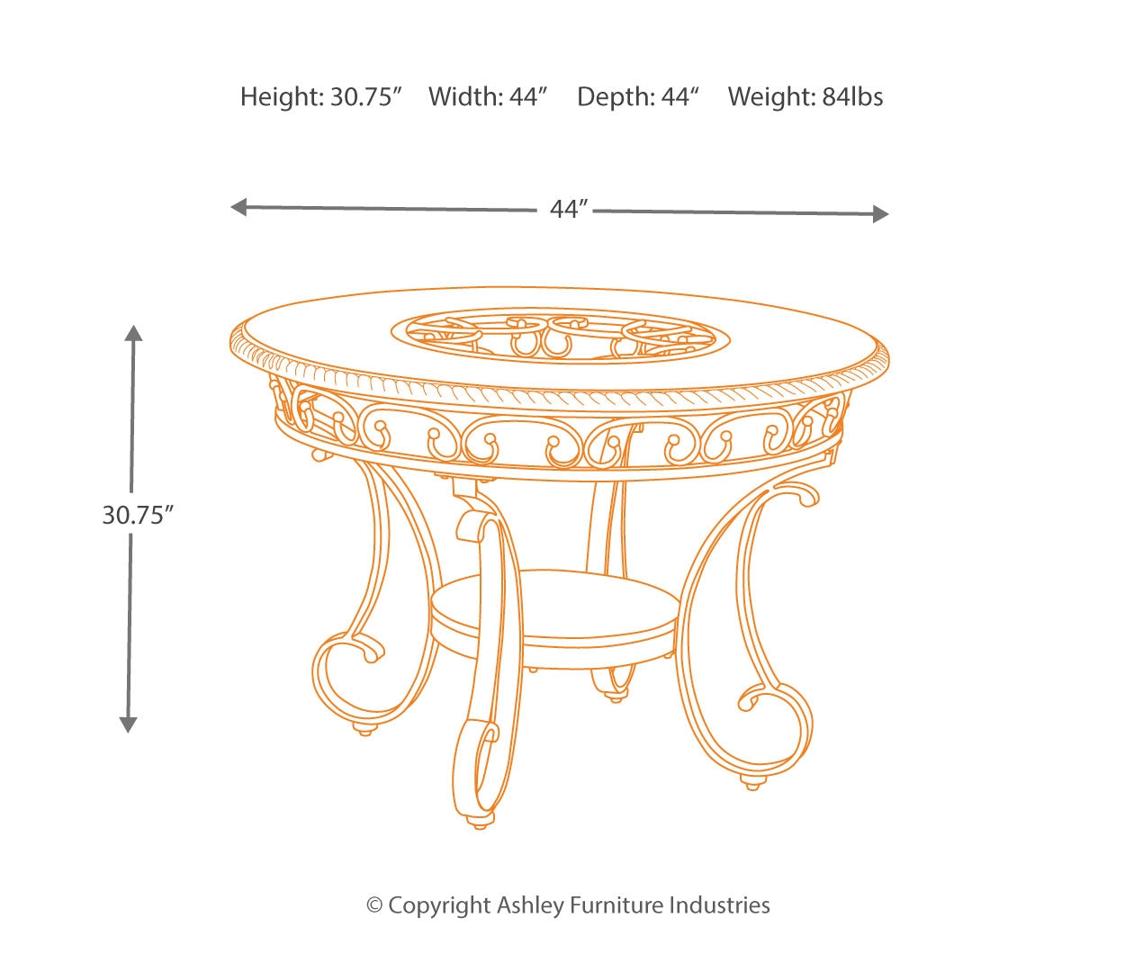 Glambrey Round Dining Room Table